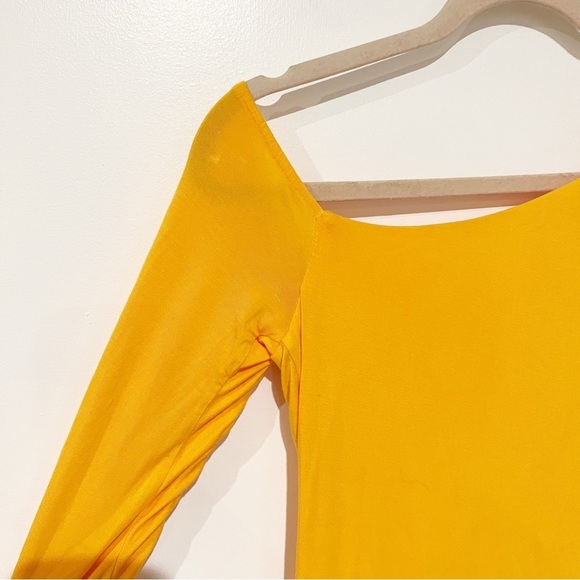 Camilla Coelho Lena Off The Shoulder Ruched Mini Dress in Tangerine Orange - Picture 8 of 9